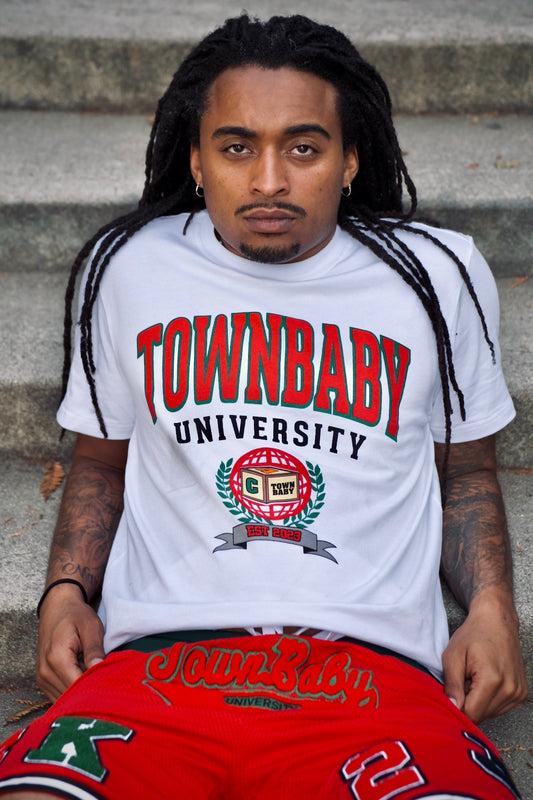 Town Baby University T-shirt (Red/ Green)