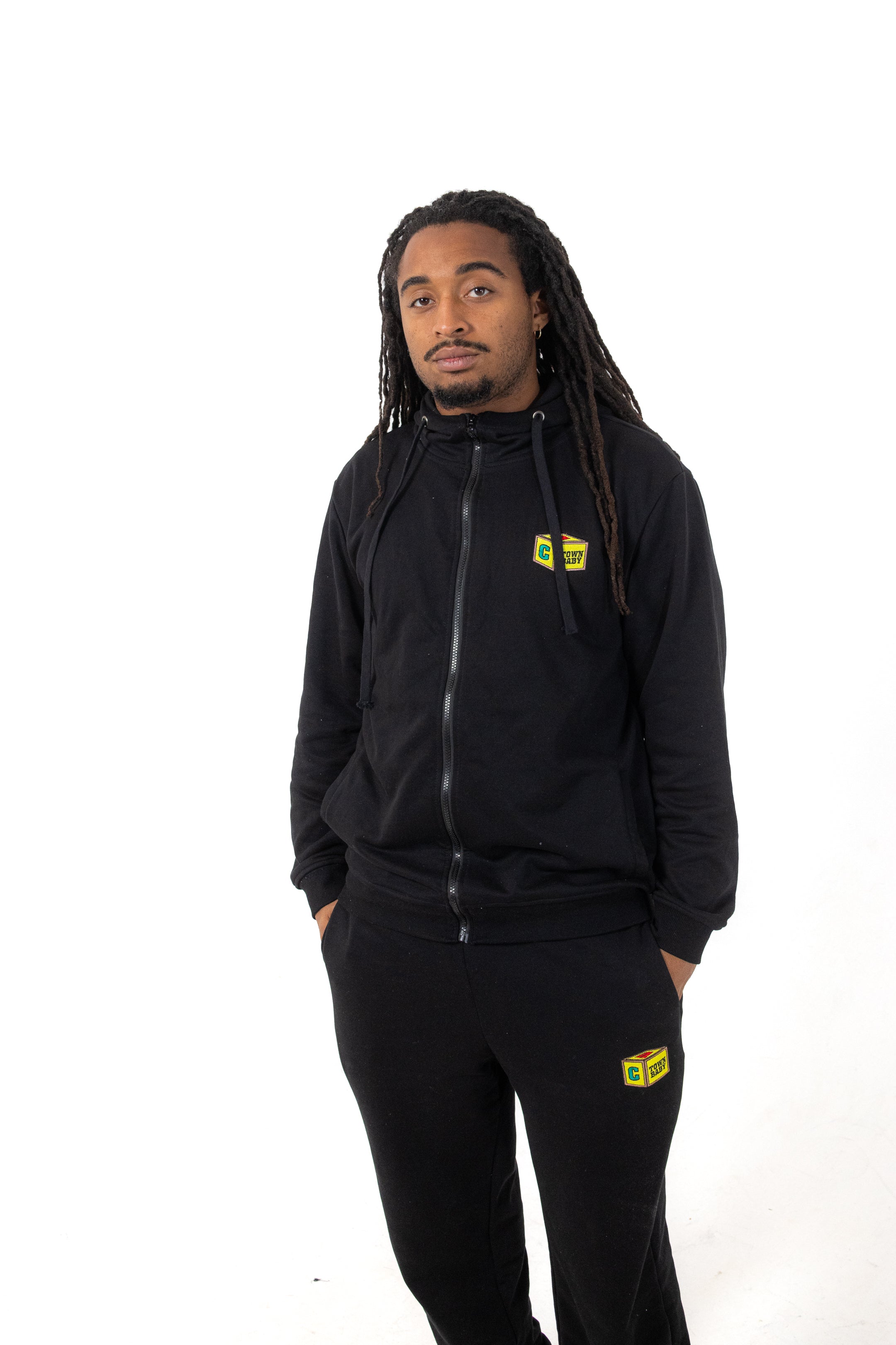 Embroidered Town Baby Zip Up Hoodie