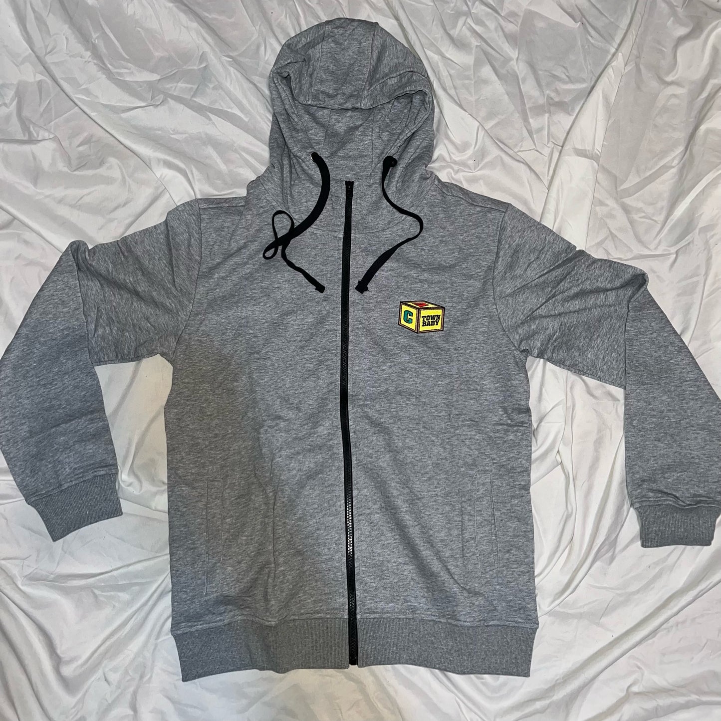 Embroidered Town Baby Zip Up Hoodie